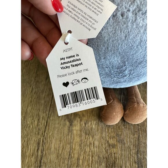 Jellycat Teapot Amuseables NEW!  FAST SHIP Gift for Artist - Picture 9 of 9